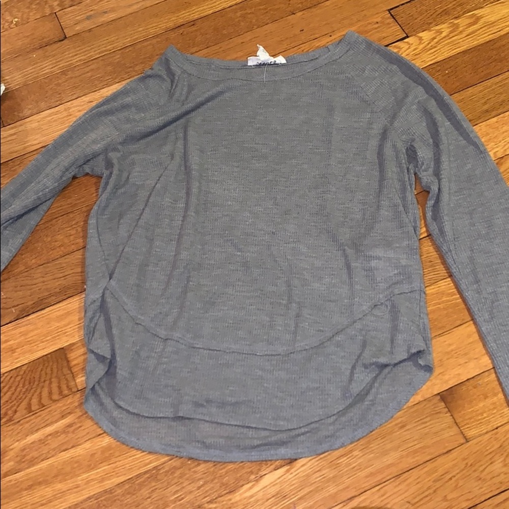 grey thermal long sleeve top